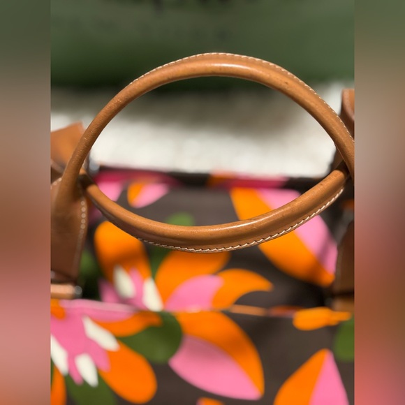 Kate Spade Brown Canvas Tote with Floral Design - Picture 8 of 16